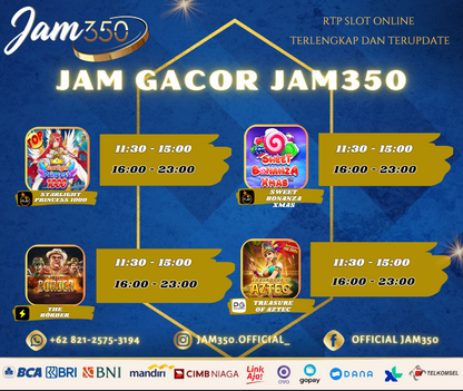 JAM350 : Daftar Akun Vip Slot Gacor Hari ini Pasti Langsung Jackpot